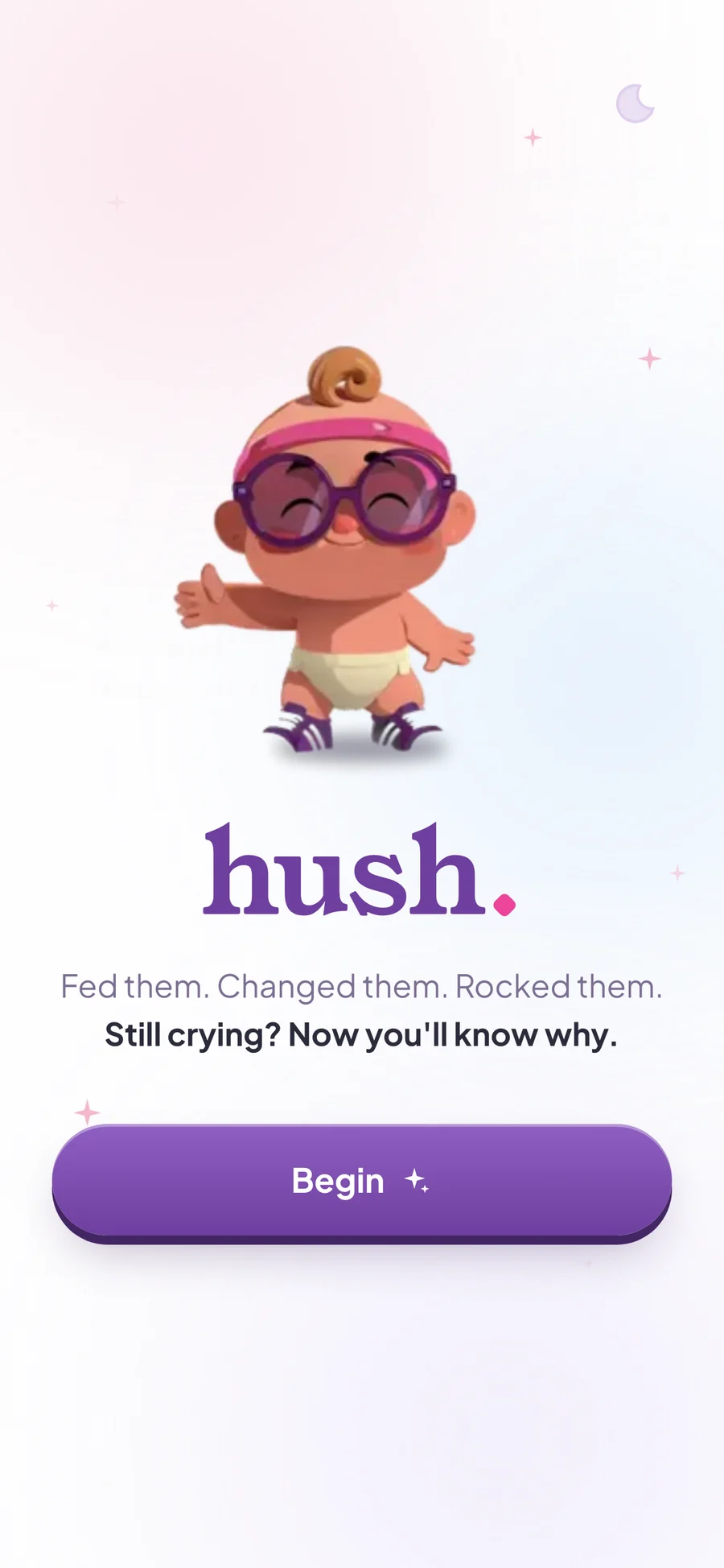 Hush welcome screen